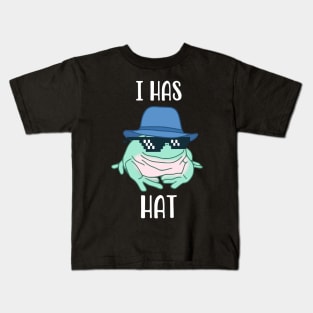 I has Hat Frog meme Kids T-Shirt